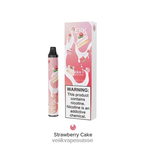 VEIIK E-Liquide Prix TTTDN28 gâteau aux fraises | VEIIK Micko Pie vape jetable 600 bouffées