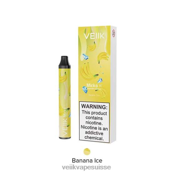 VEIIK Liquide TTTDN25 glace à la banane | VEIIK Micko Pie vape jetable 600 bouffées