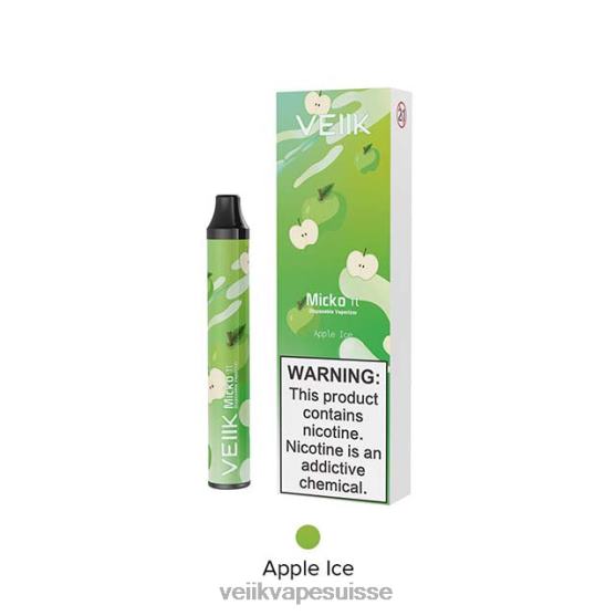 VEIIK Vape Review TTTDN19 glace aux pommes | VEIIK Micko Pie vape jetable 600 bouffées